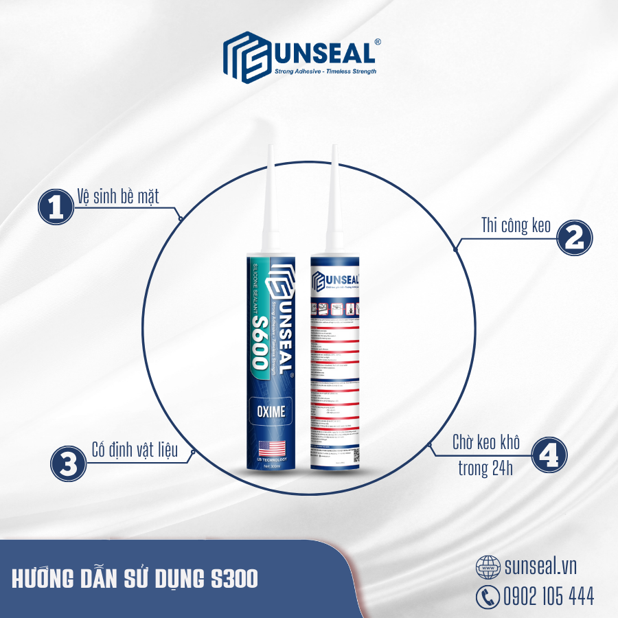 Hướng dẫn sử dụng keo silicone S300
