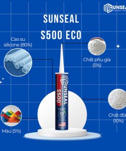 Keo silicone không mùi SUNSEAL S500 Eco được tạo nên từ những thành phần an toàn