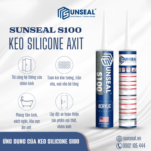 Ứng dụng của keo Silicone Sunseal S100