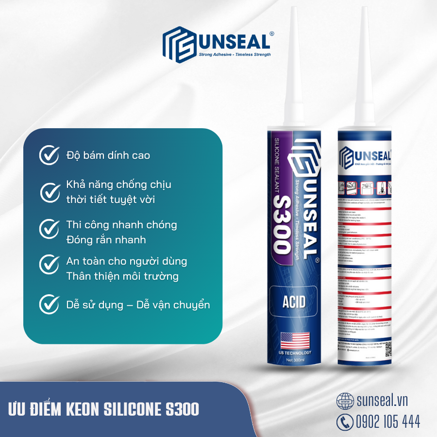 Ưu điểm của keo Sunseal S300
