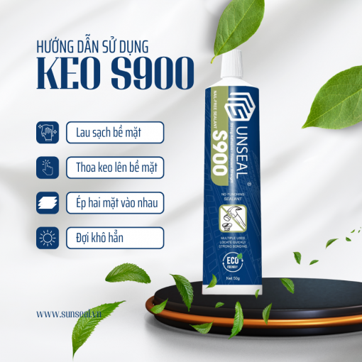 Hướng dẫn dùng keo dán Sunseal S900