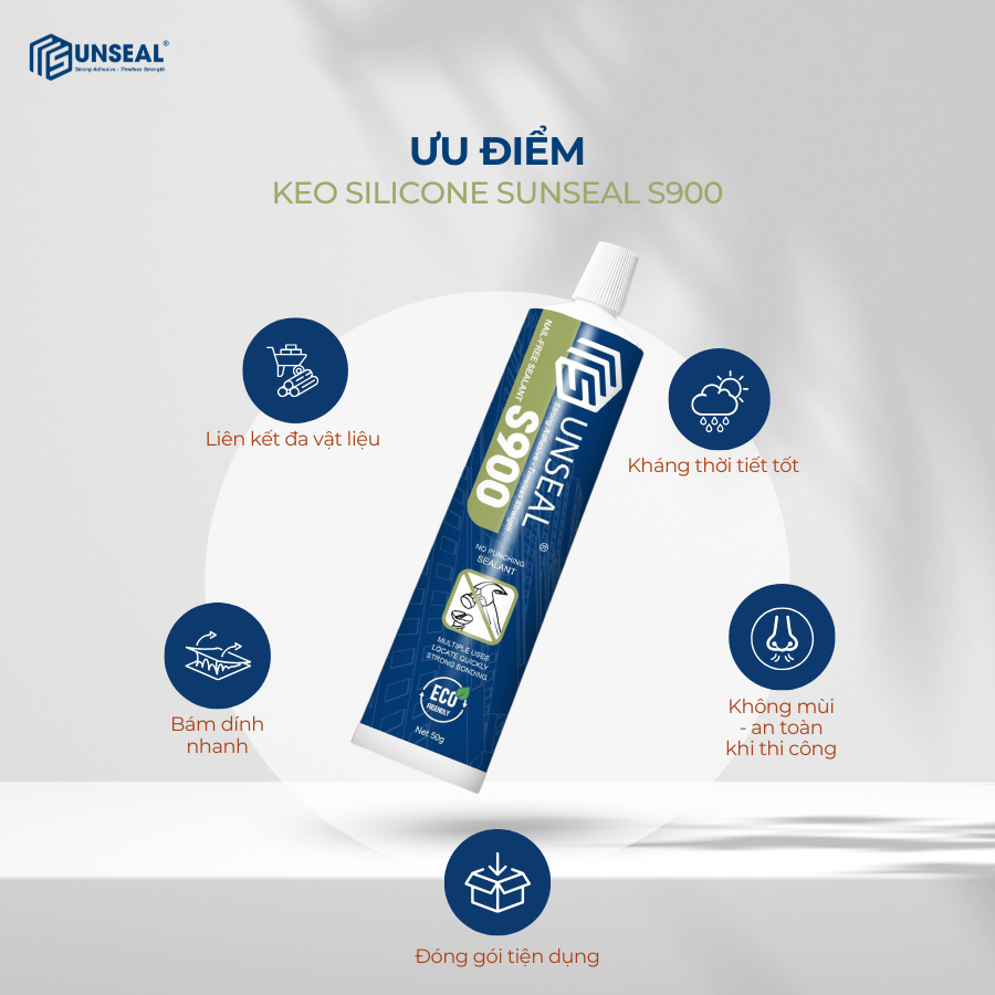 Ưu điểm của keo dán đa năng Sunseal S900