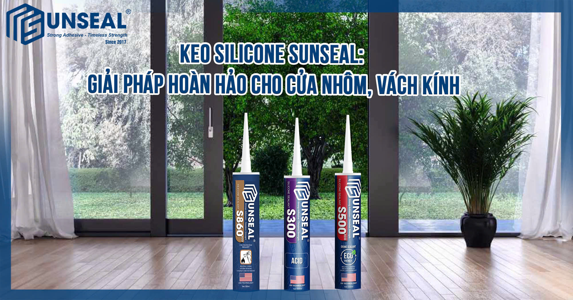 Keo silicone cho nhôm kính