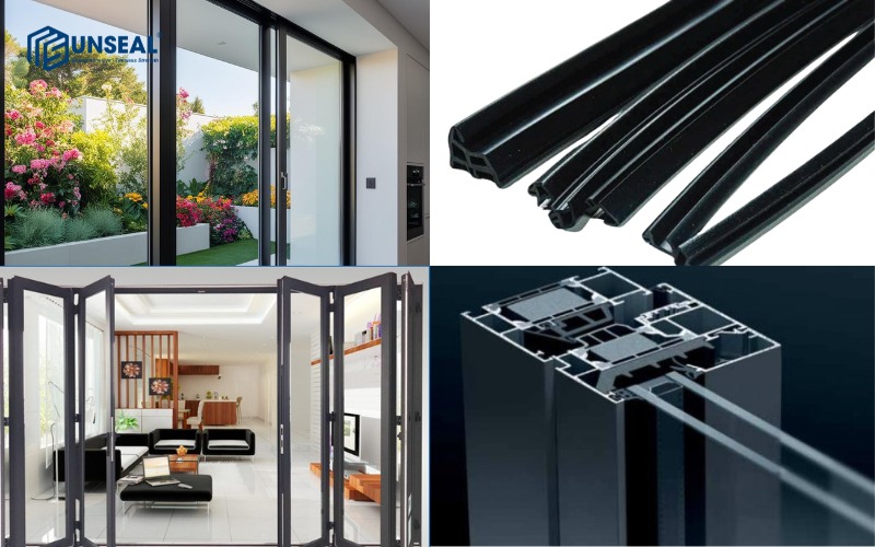 Gioăng cao su EPDM có cấu trúc đàn hồi tốt, giúp ôm khít khung cửa và ngăn không khí bẩn.