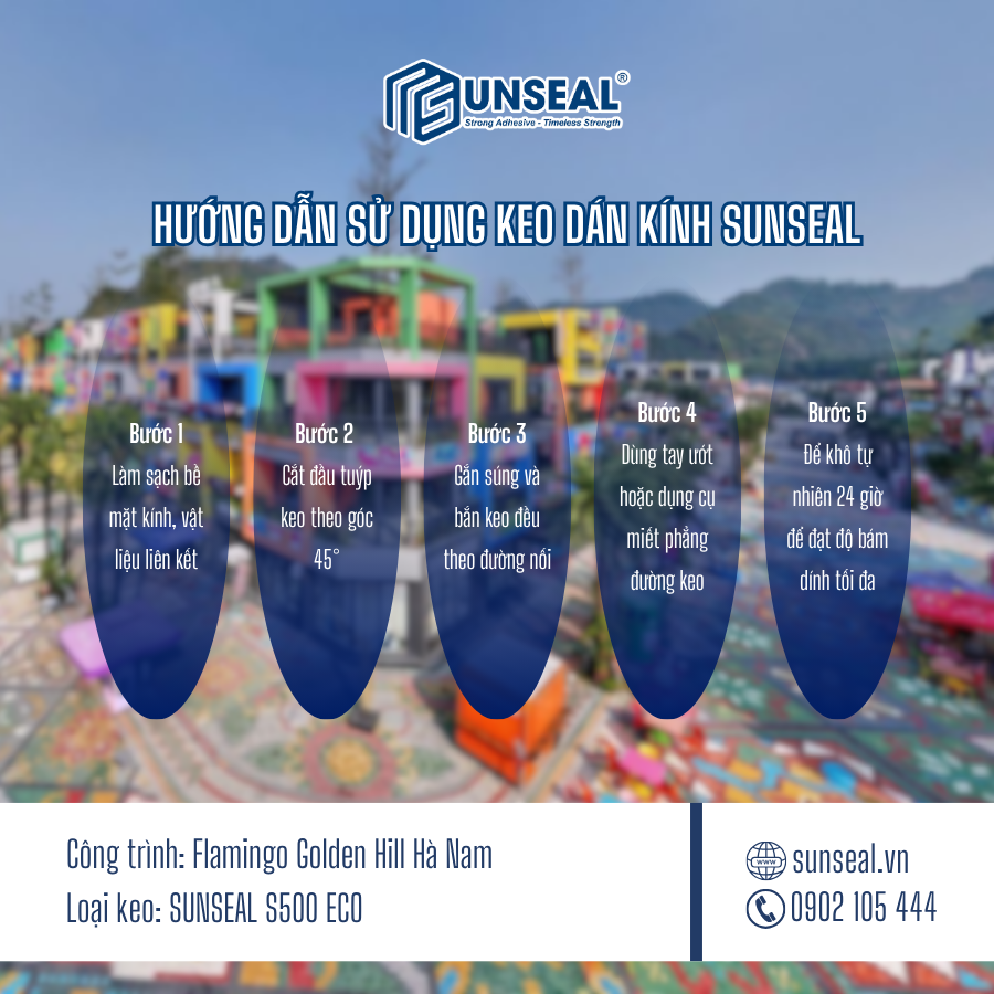 Hướng dẫn sử dụng keo silicone dán kính Sunseal