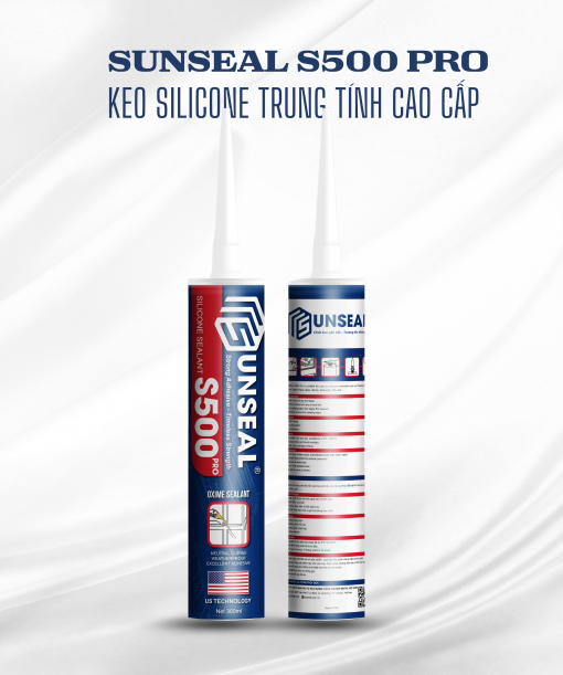 Keo silicone trung tính cao cấp Sunseal S500 Pro