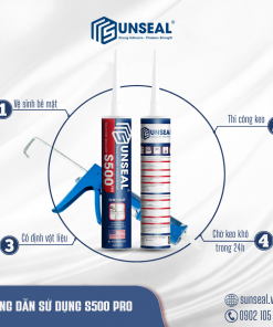 Hướng dẫn sử dụng keo silicone Sunseal S500 Pro