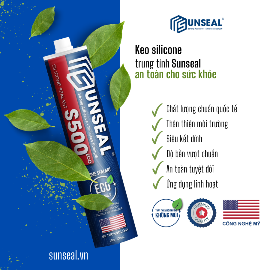 Đặc tính keo silicone chống thấm Sunseal