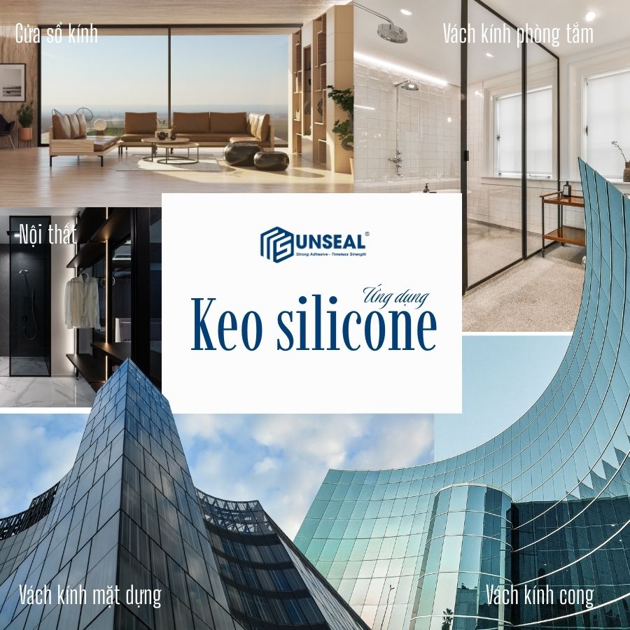 Keo silincone ứng dụng rất nhiều trong ngành xây dựng, đặc biệt là nhôm kính