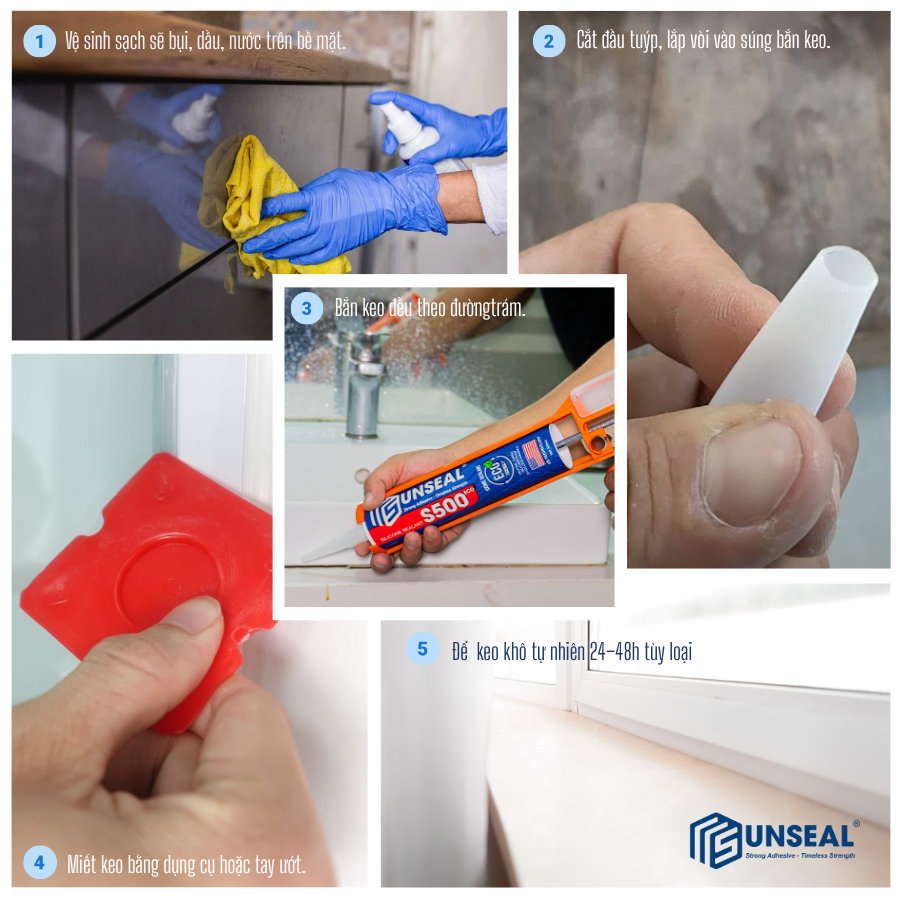 Hướng dẫn sử dụng keo silicone trung tính