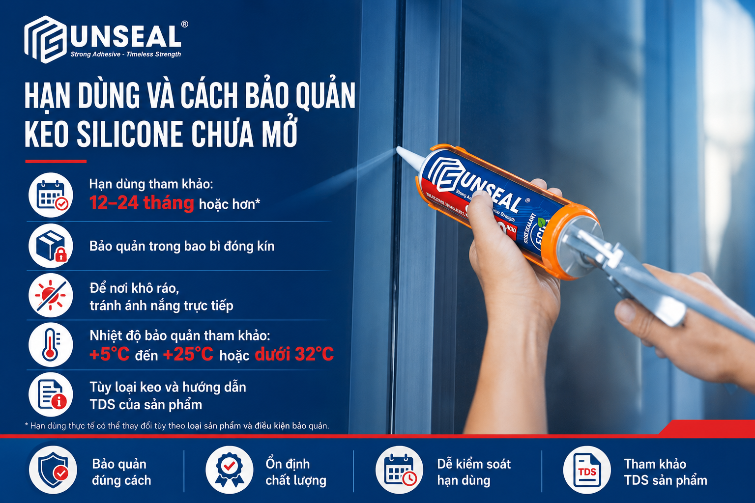 Hạn dùng và cách bảo quản keo silicone 