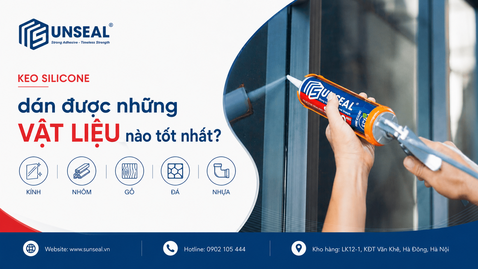 Keo silicone dán được những vật liệu nào tốt nhất?