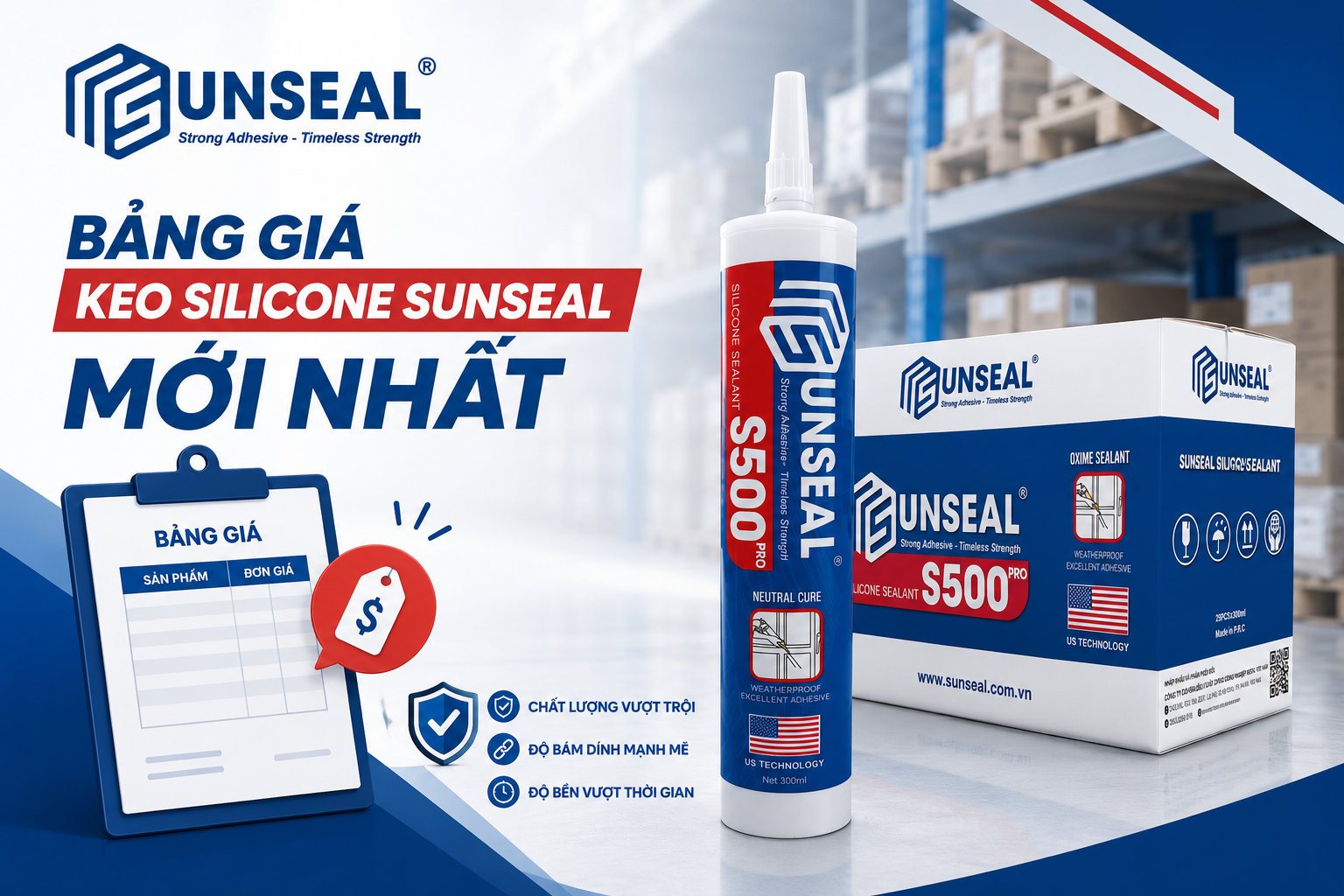 Bảng giá keo silicone mới nhất