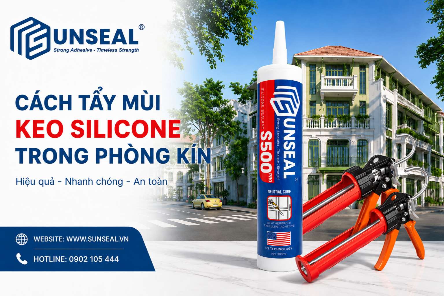 Cách tẩy mùi keo silicone trong phòng kín