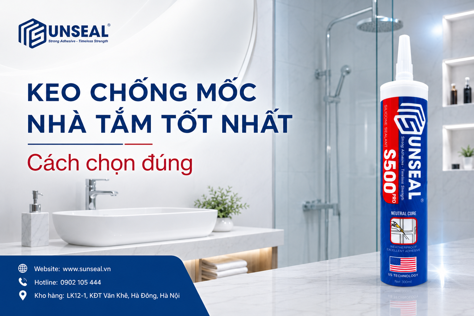 Keo chống mốc nhà tắm tốt nhất: Cách chọn đúng