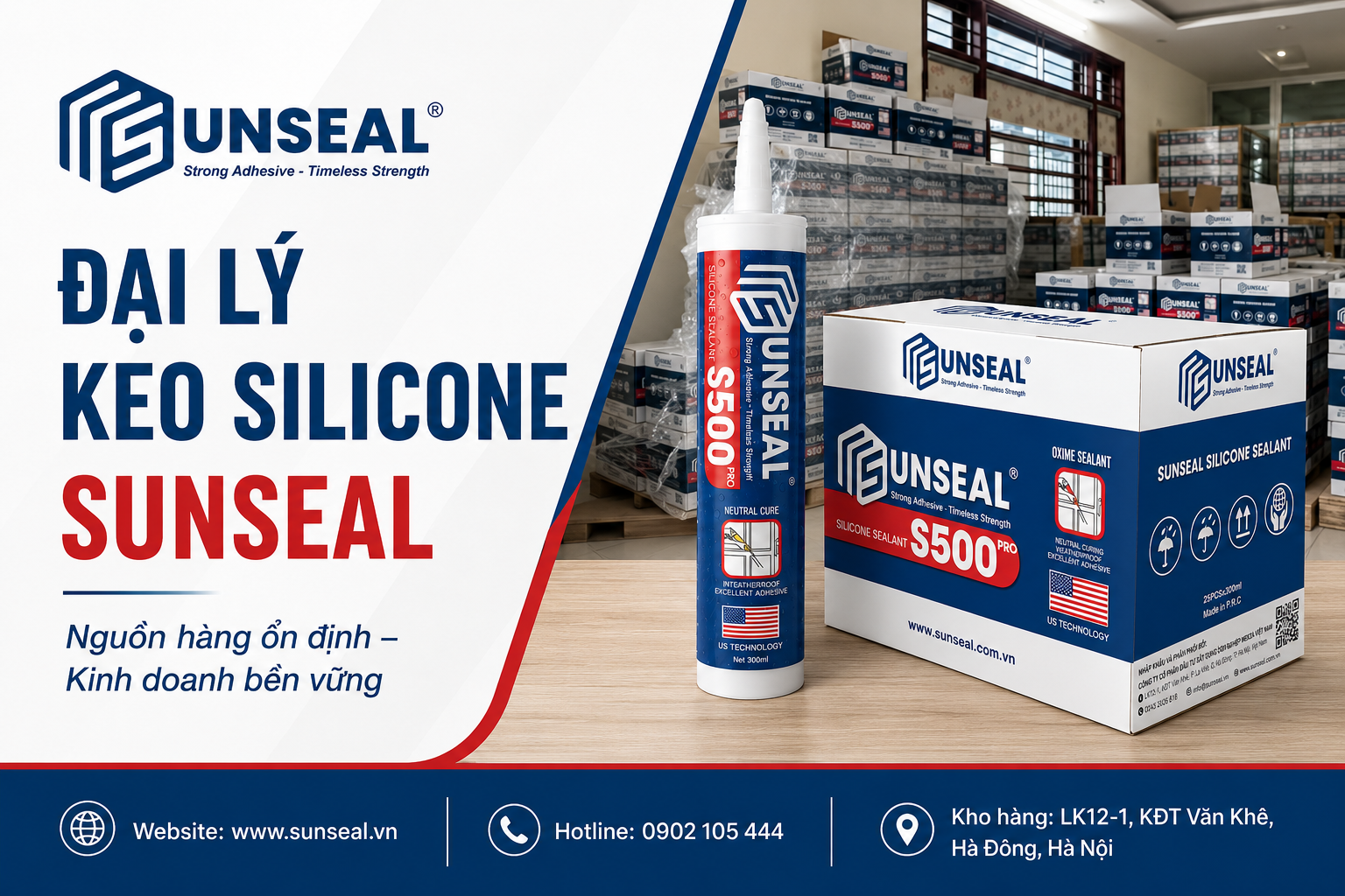 Đại lý keo silicone Sunseal