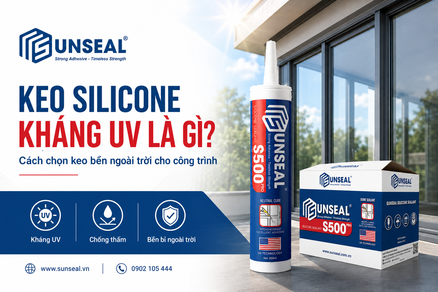 Keo silicone kháng UV là gì?