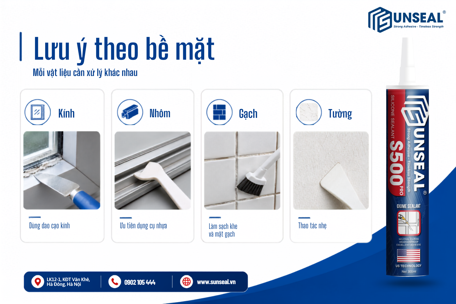 Lưu ý khi tẩy keo silicone khô